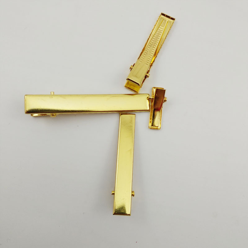 方夹鸭嘴夹金色-细节