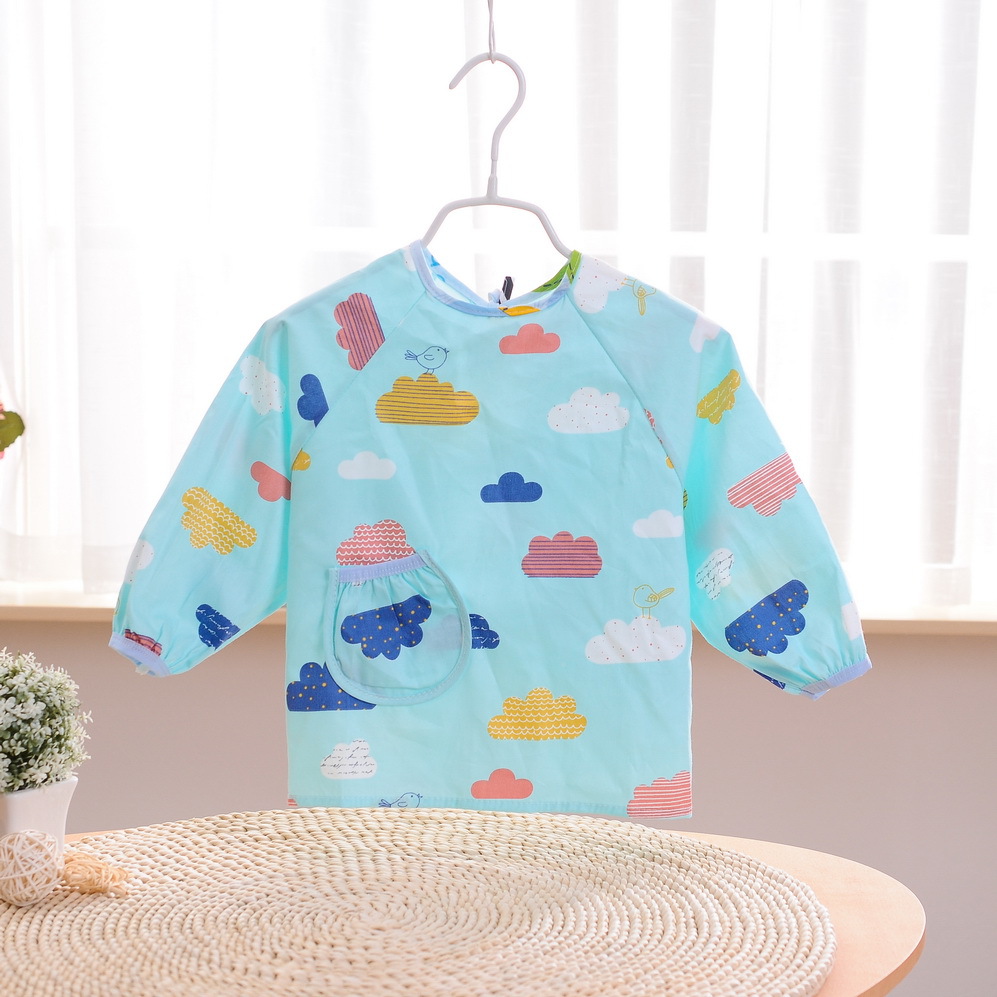 Child star baby Cartoon pure cotton baby Painting clothes children waterproof Dressing Wai Yi Dinner jacket Burqa