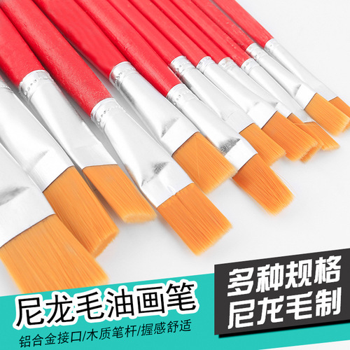 Nylon oil paint brush, gouache watercolor pen, acrylic paint brush, nylon row pen, hand-painted brush pen, red rod painting pen