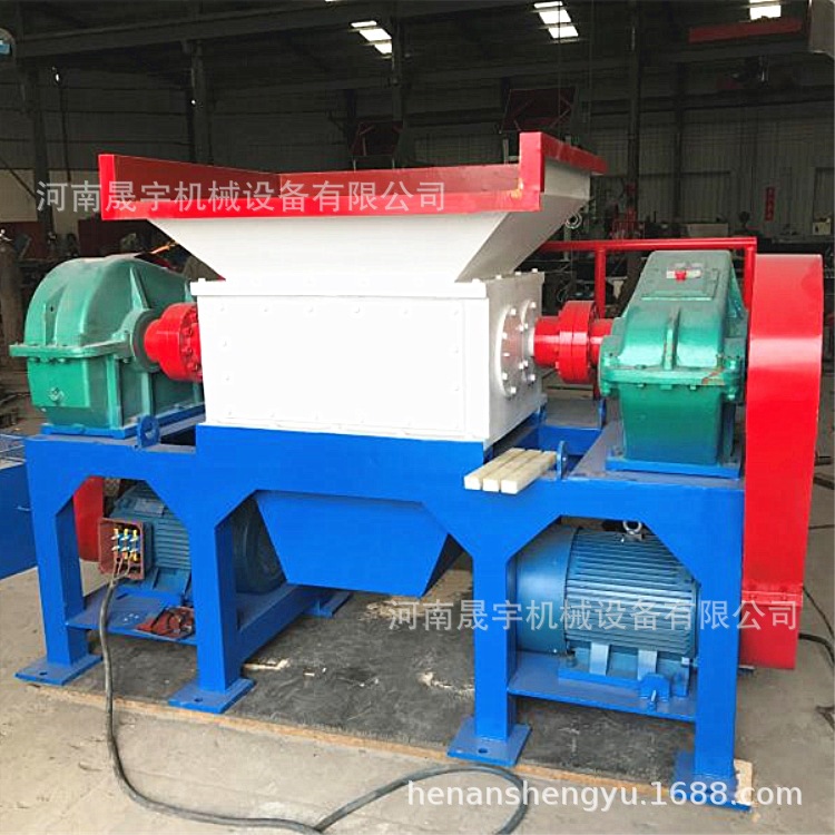 现货出售双轴木材撕碎机 小型彩钢瓦玉米芯撕碎机 塑料轮胎粉碎机