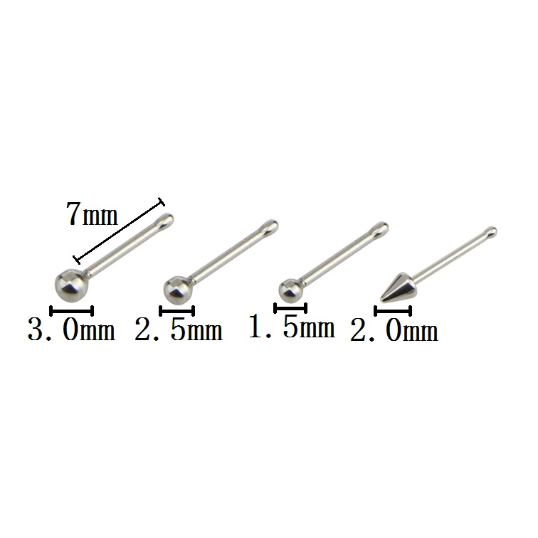 Mixed set stainless steel, nose piercing