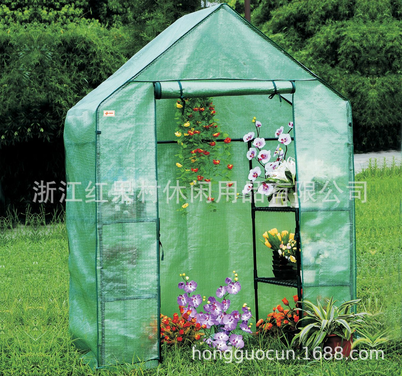 厂家直销 走入式 PE网格布 花园暖房 温室