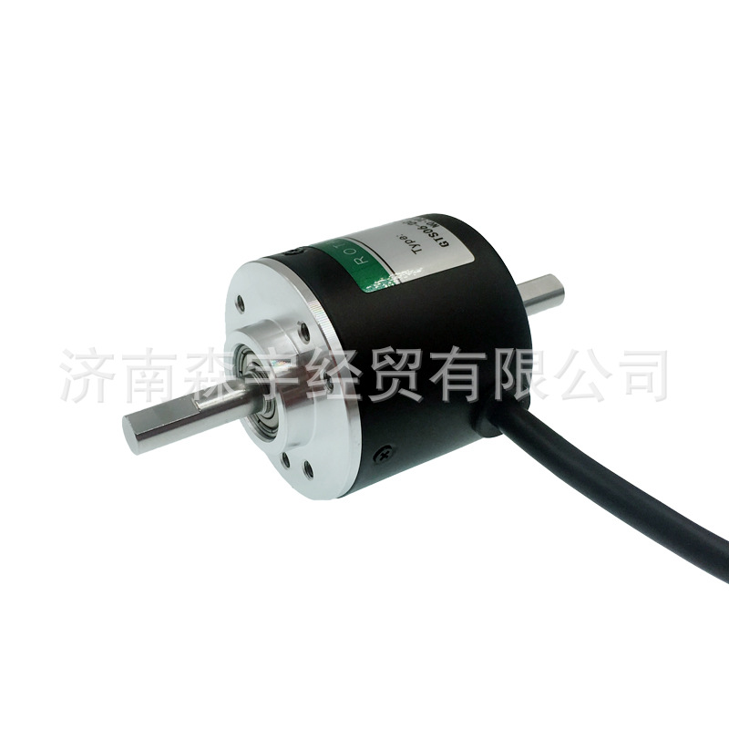 6mm通孔实心双出轴编码器增量式光电双轮计米器计米轮支架-阿里巴巴