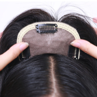 爱唯歌真发补发块递针无痕真人发丝女士补发片发块|ru