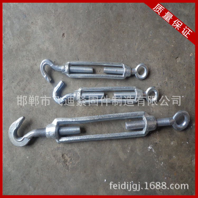 厂家销售碳钢花篮花篮螺丝 碳钢钢丝绳拉紧器 开体花兰螺栓 索具|ms