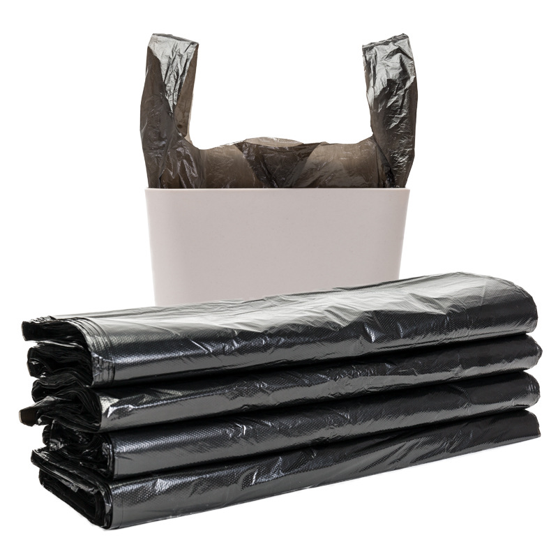 Help You Black Vest Garbage Bag Household Large Garbage Bag Handbag Household Hotel Disposable Plastic Bag