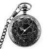 Quartz retro pocket watch with gears suitable for men and women