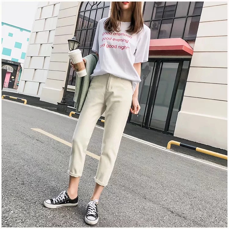 women s autumn and winter fashion high waist loose denim harem pants NSAC14406