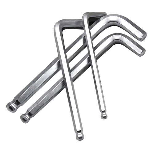Large size extended hexagonal wrench metric chrome plated 45# steel L-shaped auto repair tool wrench mechanical auto repair