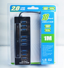 工厂现货 十口2.0usb分线器hub 集线器 USB多用接口USB HUB