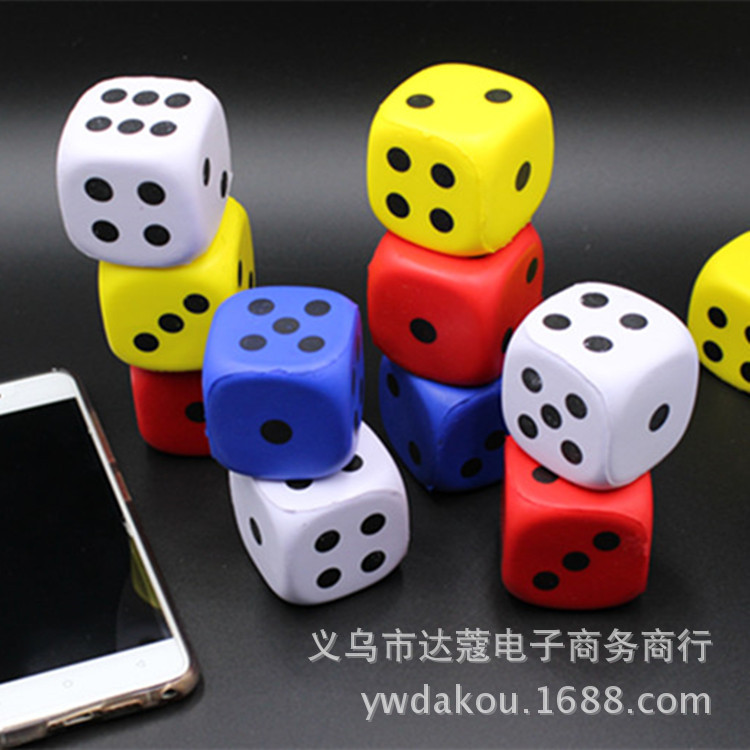 4cm initiation cognition Dice PU sponge Count Student dice prop child Toys game Sieve