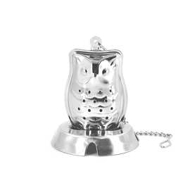 批发不锈钢茶隔 猫头鹰型茶叶过滤器茶漏 泡茶工具