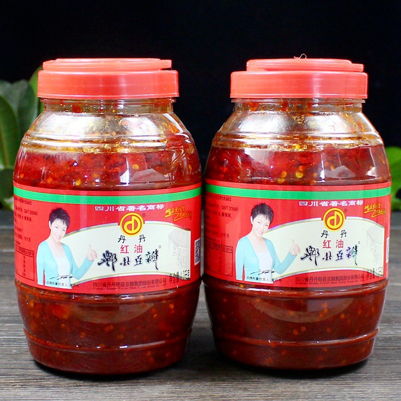 丹丹红油豆瓣酱1300g四川菜郫县特产调味品调料辣椒酱|ru
