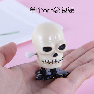 新款儿童发条玩具上链跳跳骷髅头地摊货源赠品礼物义乌厂家批发|ru