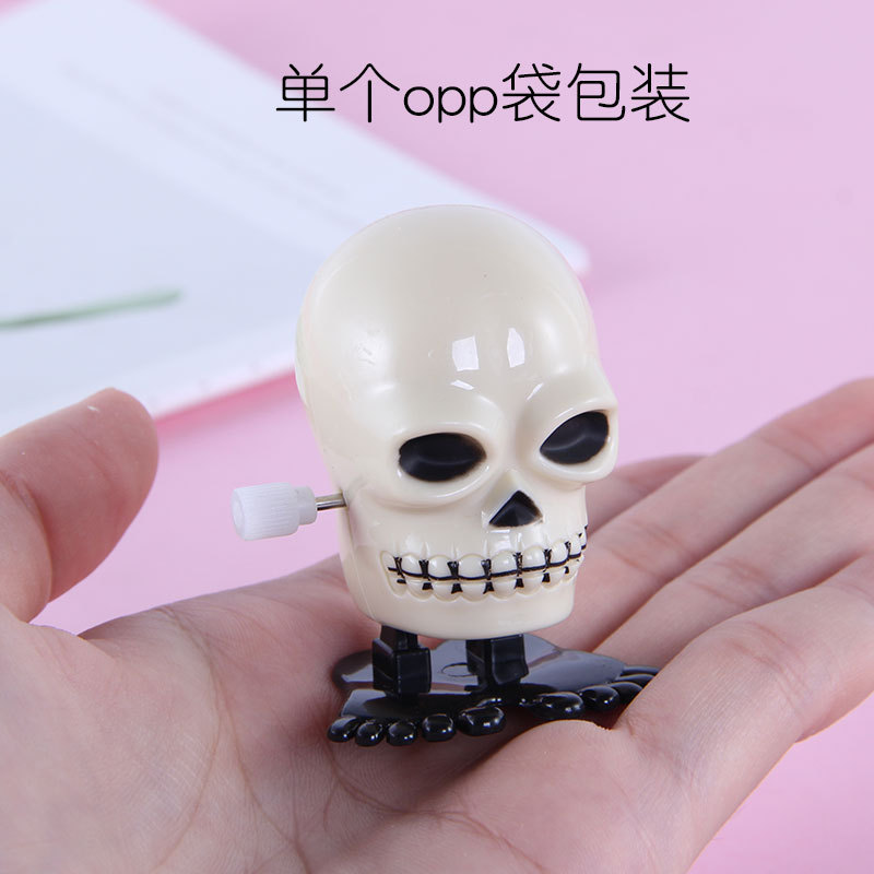 新款儿童发条玩具上链跳跳骷髅头地摊货源赠品礼物义乌厂家批发|ru
