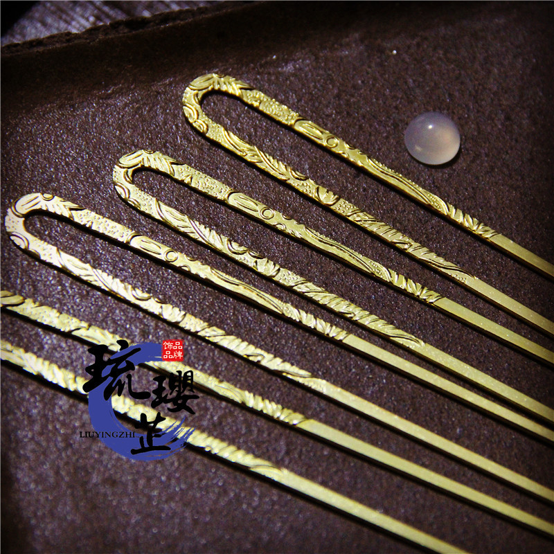 Vicki Jewelry factory Direct selling manual decorative pattern Hairpin brass Tang Versatile subject