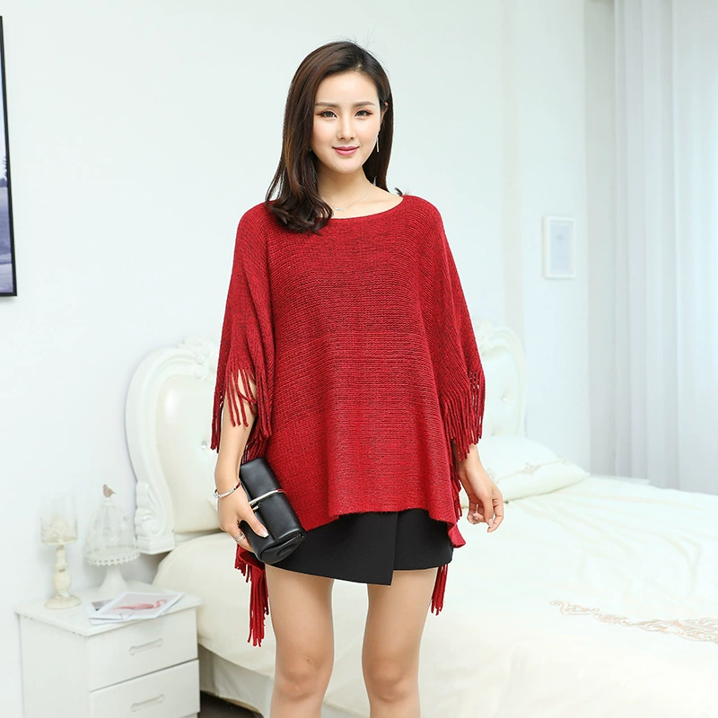 Градиентный плащ-пальто, oversize акриловый пончо, one size 50×110 см, вес 0,34 кг