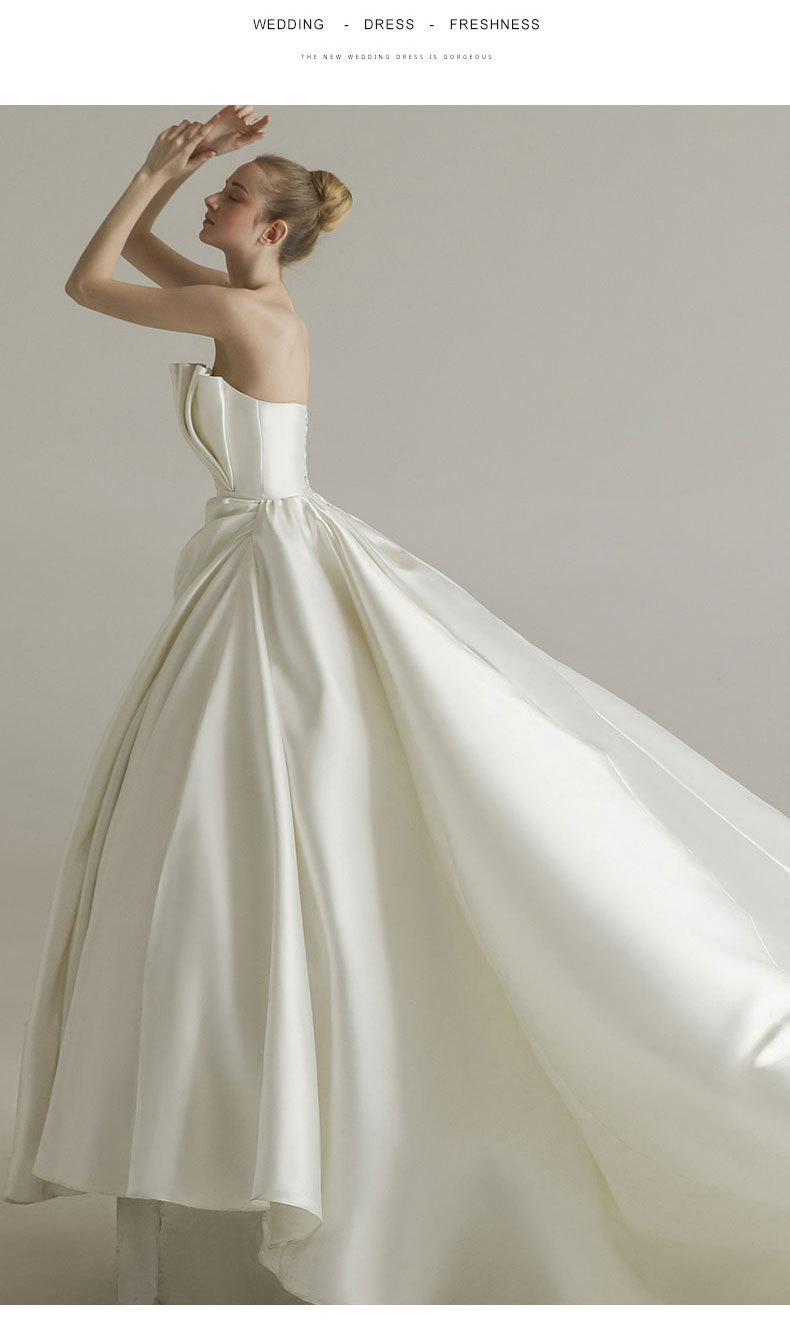 Abito da sposa donna monospalla elegante vestito da cerimonia_voghion.com