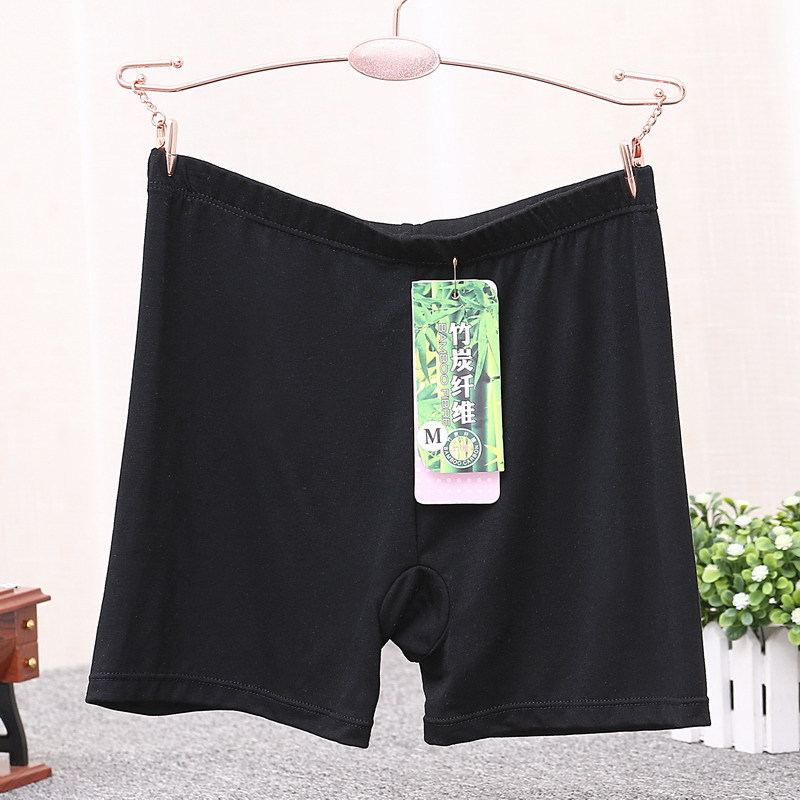 Safety pants are crazy! Ladies lace edge bamboo fiber anti-slip leggings plus fat and big manufacturers sell hot