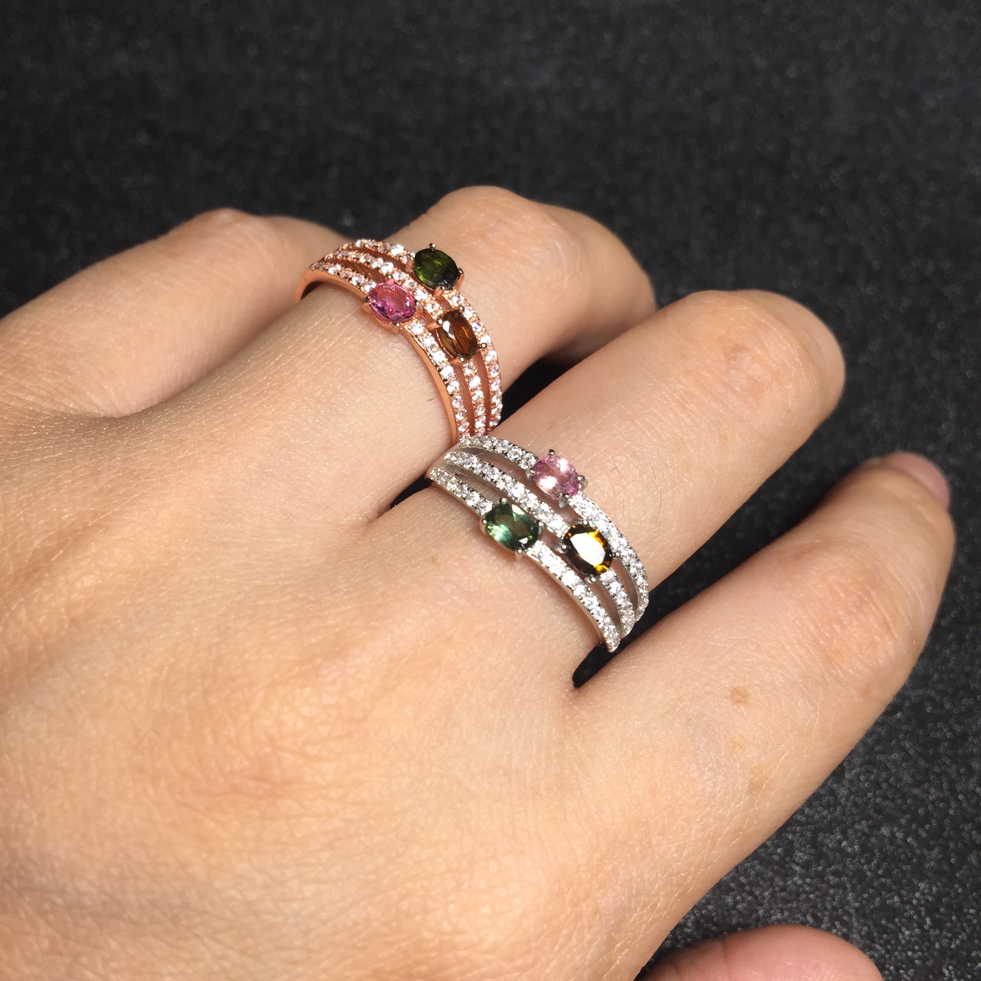 Simple Style Oval Flower Sterling Silver Inlay Natural Stone Rings 1 Piece