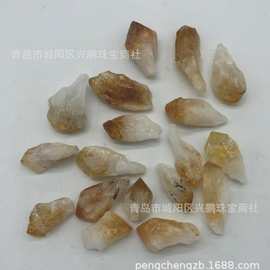 石头黄水晶带尖不定型单晶体外贸流行饰品配饰黄水晶原石