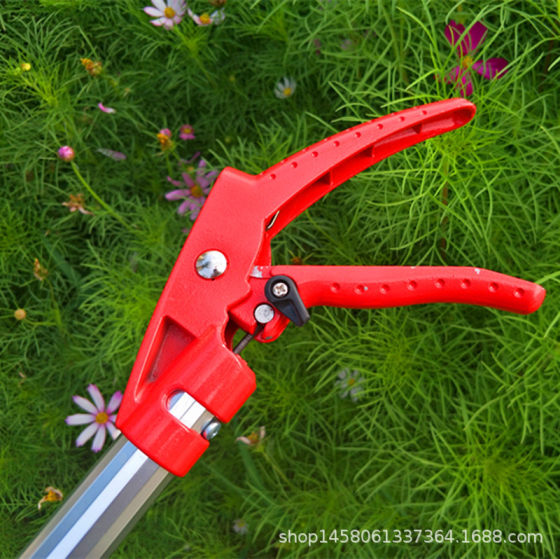 Supply 3 meters iron Chuck telescopic high-altitude fruit picking shears high branch Shears saw fruit picking shears fruit picking longan Apple Persimmon shears