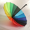 Shelf 16 Bone umbrella Rainbow Umbrella automatic Straight Umbrella printing advertisement Customizable logo Umbrella