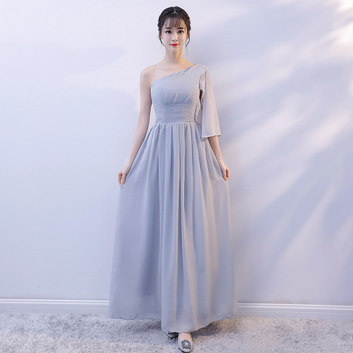 Evening dresses prom dress Vestidos de noche evening gowns Bridesmaid dress length wedding bridesmaid group sister dress chorus performance dress graduation dress