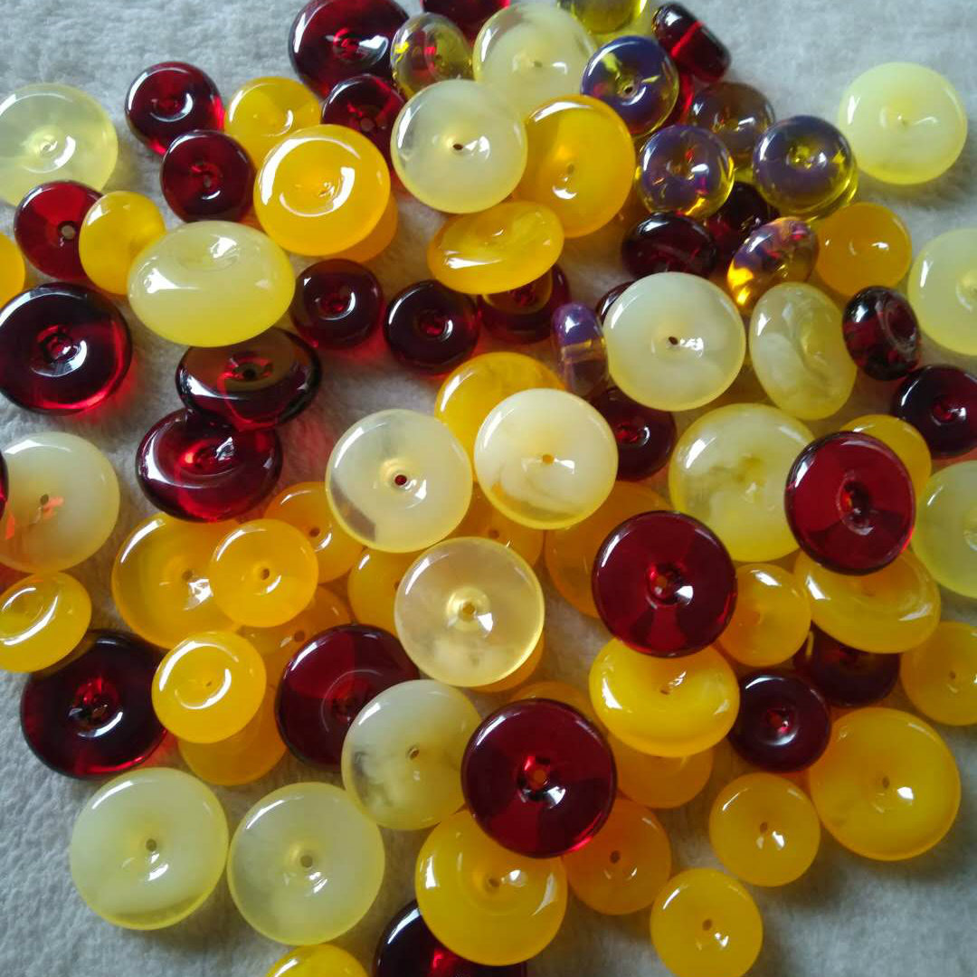 厂家直销松香浮盐水荧光二代琥珀蜜蜡原石波罗的海琥珀蜜蜡平安扣