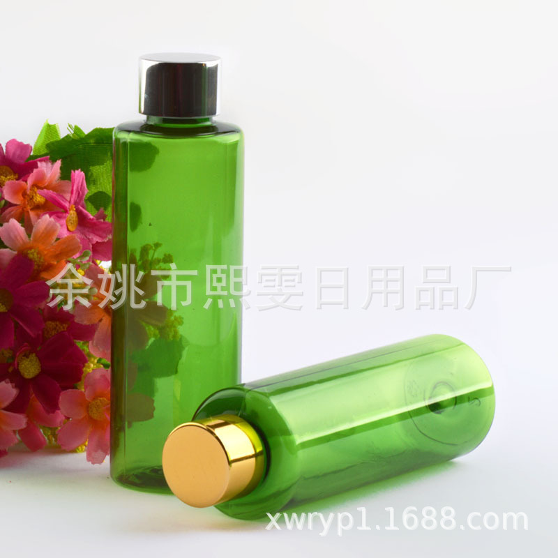 150ml塑料PET瓶化妆品爽肤水分装瓶亮银 亮金电化铝旋盖瓶