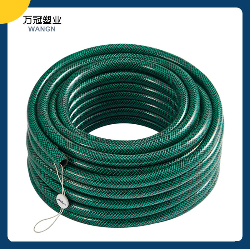 厂家直销 绿色pvc蛇皮软管 4分6分园林浇灌洗车专用透明网纹管