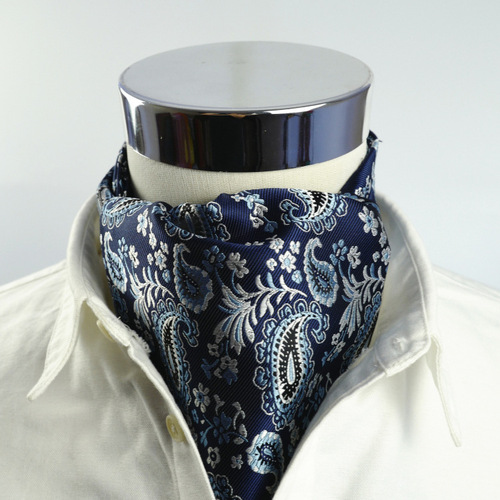 Scarf, men's scarf, silk scarf, fashionable British striped polka dot double-sided suit shirt collar scarf dropshipping