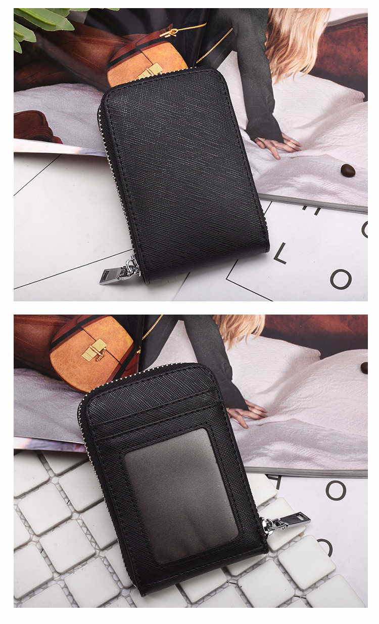 Women's Solid Color Pu Leather Zipper Card Holders display picture 2