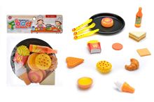 儿童仿真过家家玩具西点三明治薯条蛋挞冰淇淋饼干组合餐厨具套装