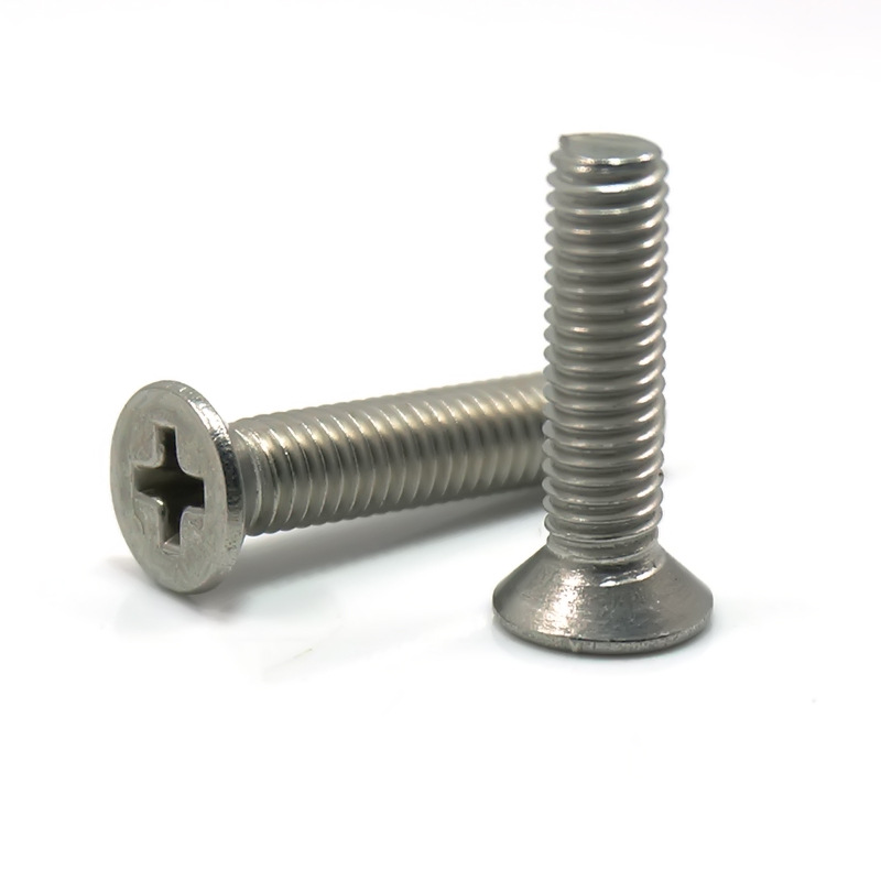 【 M6*12-100】正宗304不锈钢沉头十字机牙螺丝 平头机丝 GB819