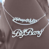 BIGBANG Quan Zhilong Name Necklace GOT7 Wang Jiaer Duan Yien English letters necklace stainless steel necklace