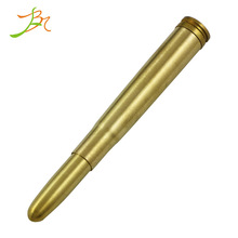 廠家定制銅桿子彈造型筆創意金屬圓珠筆加厚筆管禮品筆