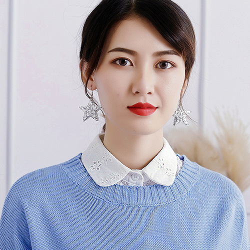 Collared Cotton Autumn/Winter Women's Baby Collar Shirt Decorative Collar Shirt Korean Style Collar Shirt Fake Collar