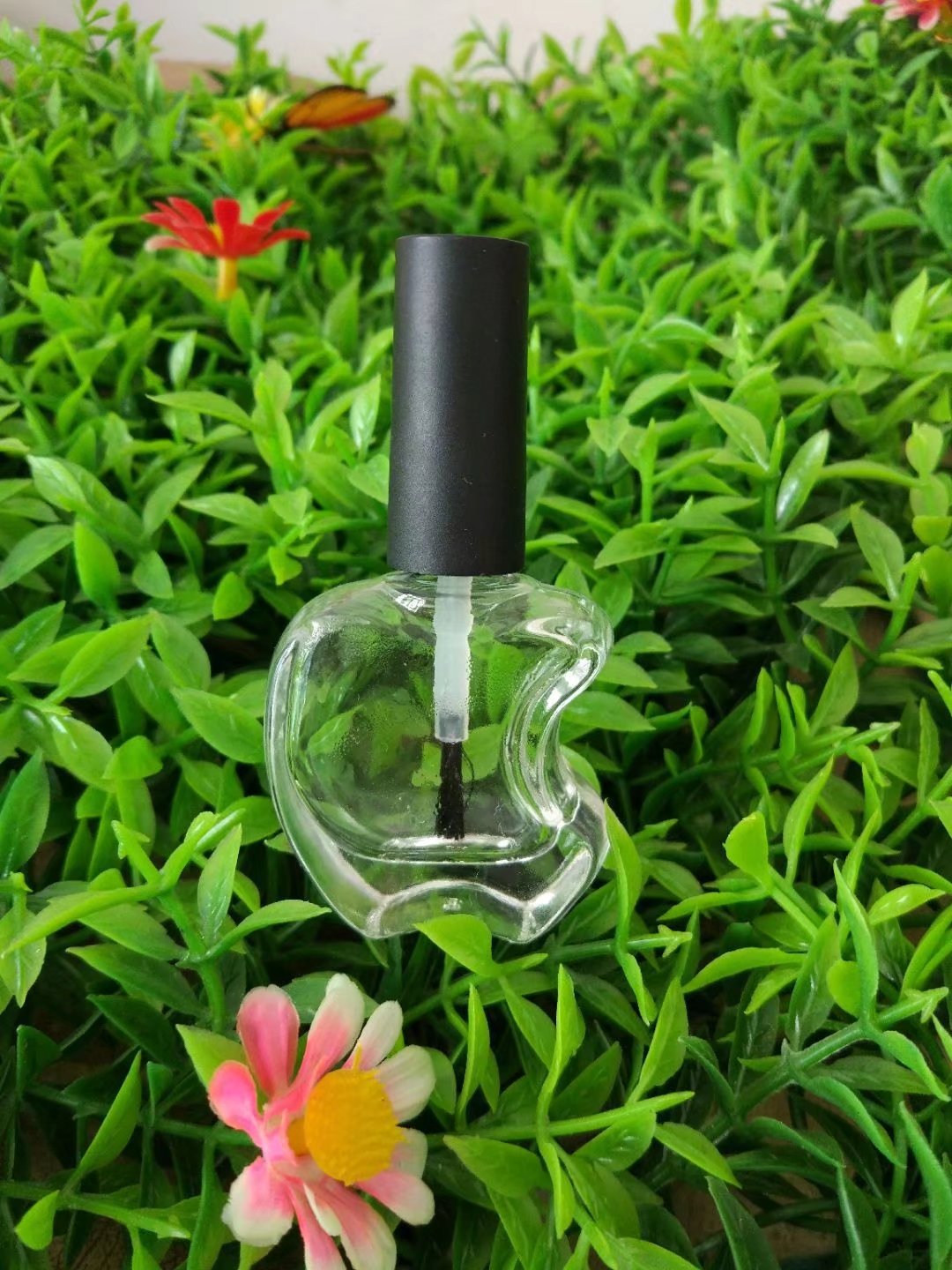 苹果指甲油玻璃瓶高白料指甲油瓶可印制logo