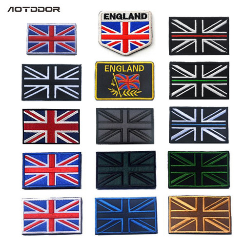 Haike foreign trade supply British patch cloth armband embroidery Velcro cloth label morale fast Velcro cloth flag