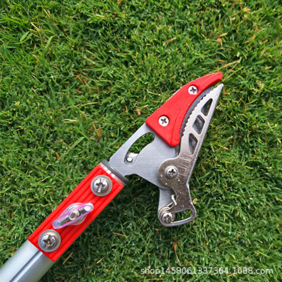 Supply 3 meters iron Chuck telescopic high-altitude fruit picking shears high branch Shears saw fruit picking shears fruit picking longan Apple Persimmon shears