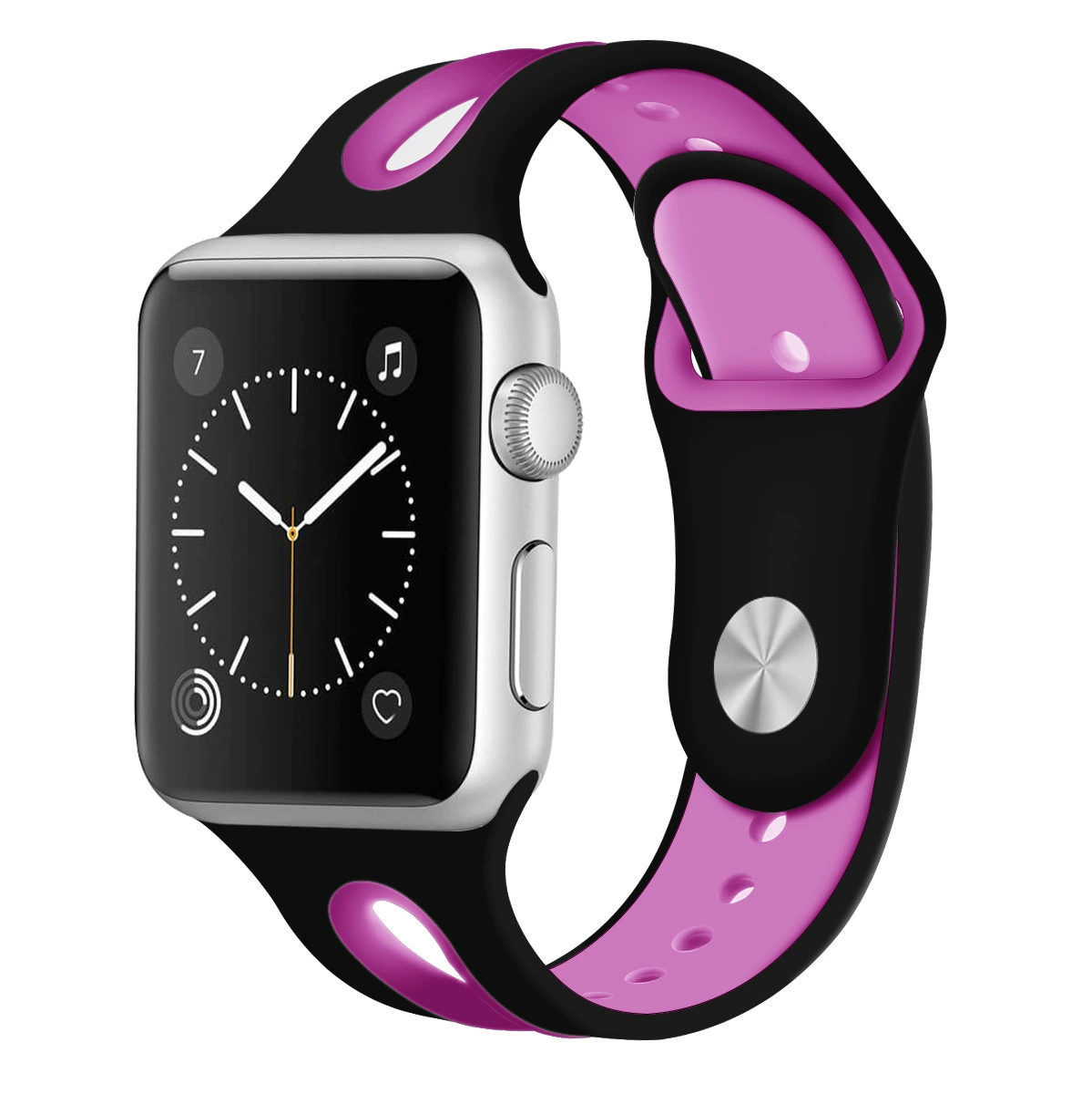 Apple, силиконовый ремешок для часов, браслет, двухцветная повязка для волос