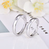 Fashionable glossy ring for beloved suitable for men and women, accessory for St. Valentine's Day, simple and elegant design, Birthday gift, wholesale