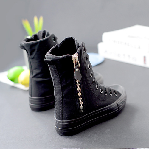 Spring High-Top Shoes Korean Style Women's European Version British Martin Shoes Canvas Boots