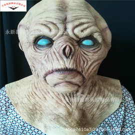 新款万圣节密室逃脱恐怖鬼屋外星人头套 厂家直销