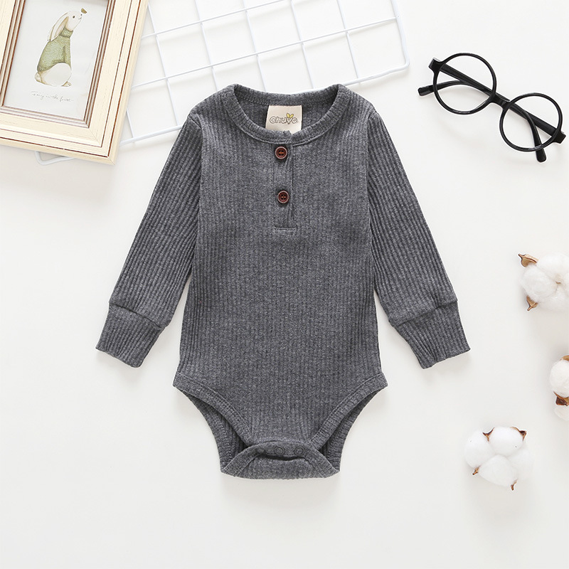 Climbing Fart Clothes Triangle Romper Pure Cotton Pit Strip Infant Spring Jumpsuit For Newborn Baby display picture 6