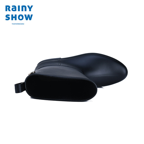 Rainy Day Fashion: European and American Style Simple Women's Rain Boots Mid-Calf Non-Slip Rain Shoes Wholesale Factory Direct Sales for Women