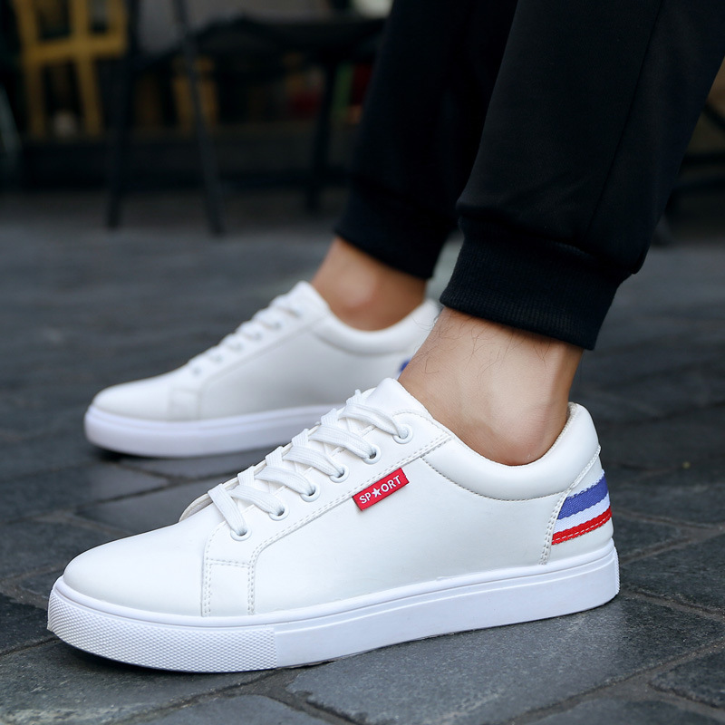 2019夏季男鞋新款平底透气休闲鞋韩版运动鞋学生板鞋厂家一件代发