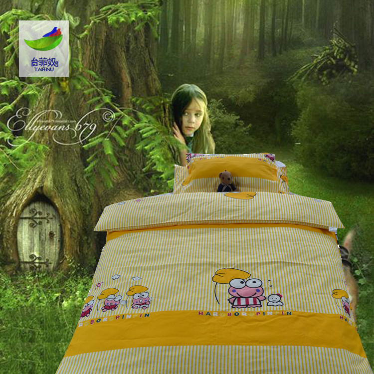 SpongeBob SquarePants kindergarten quilt Three Cotton Twill Cartoon pure cotton Stamen children Siesta quilt