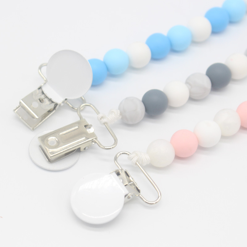 INS silicona chupete cadena AliExpress Amazon popular anti-gota cadena chupete clip bebé anti-perdido cadena